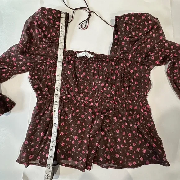 ASTR The Label Floral Print Smocked Babydoll Top‎ - Size XL - NEW With Tags. - Picture 14 of 16